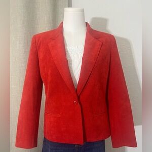 Women’s Vintage Ultrasuede Candy Red Jacket/Blazer Size 6-8 Union Tag
